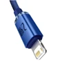 Кабель Baseus USB Cable to Lightning Crystal Shine Series Fast Charging 2.4A 1.2m Blue (CAJY000003): Тип USB Cable - Lightning