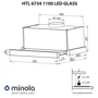 Витяжка Minola HTL 6734 BL 1100 LED GLASS фото 10