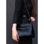 Женская сумка через плечо Sambag Rose LZN черная (94100070): Фактура Под змею, Матовая