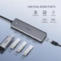 Адаптер Ugreen Adapter CM219 USB to 4xUSB3.0+MicroUSB Space Gray (50985) фото 6