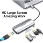 Адаптер Vention Adapter USB-C to HDMI+3xUSB3.0+USB-C PD 100W (THFHB): Интерфейс подключения USB-C