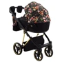 Универсальная коляска 2 в 1 Adamex Porto Special Edition Gold Flowers-1 черная (625663): Возможность установки люльки есть