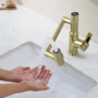 Смеситель для раковины Lefton Single-Hole Rotatable Faucet with Temperature Display-BF2204 Polished Gold фото 9