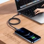 Кабель Usams Cable USB-C to Lightning PD 20W 2m Black (US-SJ522) фото 4