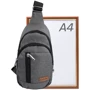 Мужская сумка-слинг DNK Leather темно-серая (DNK-JOKER№4-BAG-10) фото 10