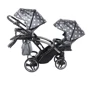 Универсальная коляска для двойни 2 в 1 Junama Glow Duo Slim 05, черный с золотым (J-G-DUOs-05) фото 8