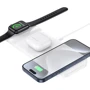 Зарядний пристрій Hoco Wireless Charger CQ5 Step 3in1 White для iPhone 16 I 15 I 14 I 13 I 12 series, Apple Watch and Apple AirPods: Кабель в комплекті USB-C