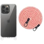 Чехол для iPhone Epic TPU Transparent with Straps Red/White for iPhone 15 Pro Max
