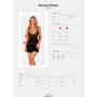 Сорочка бэби-долл с кружевом на груди Obsessive Donna Dream babydoll XS/S Black