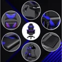 Кресло геймерское PLAYER с подставкой для ног Blue/Black (100002) фото 3