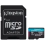 Карта памяти Kingston 128GB microSDXC Class 10 UHS-I U3 V30 A2 Canvas Go Plus + adapter (SDCG3/128GB)