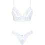 Изысканный комплект Obsessive Heavenlly 2-pcs set White XL/2XL