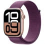 Apple Watch Series 10 46mm GPS + Cellular Rose Gold Aluminium Case with Plum Sport Loop (MWY83)
