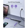 Адаптер VAVA Adapter USB-C to USB-C + 2хUSB3.0 + 2хUSB2.0 + RJ45 + 2xHDMI + 3.5mm + SD 85W Grey (VA-DK004) фото 5