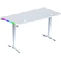 Геймерський стіл GT Racer 120x60x73-117 см White (T-1231)