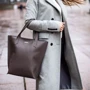 Женская сумка шоппер BlankNote коричневая (BN-BAG-17-beige): Тип ручки С двумя ручками, Длинная ручка