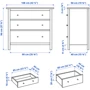 Комод ІКЕА HEMNES 108х96 см серый (304.60811) фото 3