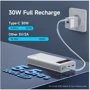 Внешний аккумулятор Romoss Power Bank 30000mAh30W Sense 8PSPro White (PHP30-892-1133H): Встроенный кабель нет