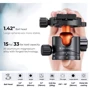 K&F Concept M1+BH-35L (KF09.105): Высота в сложенном состоянии 50 см