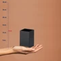 Стакан для зубных щеток KELA Cube черный 7х7х11 см (23687)