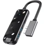 Адаптер Baseus Adapter Dual USB-C to 2хHDMI+2хUSB3.0+SD+RJ45 Space Gray (CAHUB-FZ0G): Интерфейс подключения USB-C
