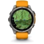 Смарт-часы Garmin Fenix 8 AMOLED 47mm Sapphire Titanium with Spark Orange/Graphite Silicone Band (010-02904-11): Особенности Функция звонка, Динамик (громкая связь), Встроенный микрофон, Тактические, Термометр, Барометр, Компас, Фонарик, Металлический корпус, С сапфировым стеклом, Влагозащищенные, Большой экран, Бесконтактн