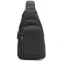 Мужская сумка-слинг Borsa Leather черная (K1328b-black)