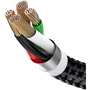 Кабель Baseus USB Cable to Lightning/microUSB/USB-C Three Primary Colors 30сm Black (CAMLT-ASY01) фото 4