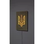 Настенный декор Тризуб Герб Украины настенный декор с LED подсветкой Nevet желтый 46х31см (0001213)