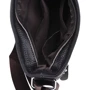 Чоловіча сумка планшет Borsa Leather темно-коричнева (1t15502m-brown): Фактура матова, Зерниста