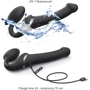 Безремневой вибрострапон с вакуумной стимуляцией Strap-On-Me MULTI ORGASM Black S