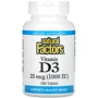Natural Factors Vitamin D3 Вітамін D3 1000 МО 180 таблеток