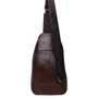 Мужская сумка-слинг Borsa Leather коричневая (K1318-brown): Застежка Молния