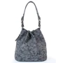 Женская сумка бакет-бэг Laskara серая (LK10194-black): Стиль Повседневный (Casual)