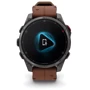 Смарт-часы Garmin Fenix 8 Pro AMOLED 47mm Sapphire Carbon Grey DLC Titanium with Chestnut Leather Band (010-03198-40)