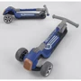 Самокат трехколесный Best Scooter складной алюминиевый руль, 3 колеса PU со светом Black/Blue (102024): Количество колес 3