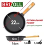 Сковорода с крышкой Brizoll Оптима 220х40 (О2240-Р1-С): Материал корпуса чугун