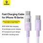 Кабель Baseus Cable USB-C to USB-C Display 2 Fast Charging 100W 1m Purple (P10382702511-00) фото 5