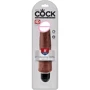 Реалистичный вибратор King Cock 8'' Vibr Stiffy, 21х6 см, коричневый