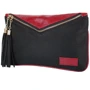 Жіноча сумка-пошет Laskara червона (LK10202-black-red): Стиль Повсякденний (Casual)