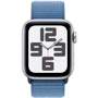 Apple Watch SE 2 2023 40mm GPS Silver Aluminum Case with Winter Blue Sport Loop (MRE33) UA: Матеріал плетеный нейлон голубого цвета