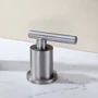 Смеситель для раковины Lefton Two-Handle Widespread Waterfall & Pull-Out Bathroom Faucet with Temperature Display-BFWS2401 Brushed Nickel: Термостат Нет