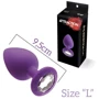 Анальная пробка с кристаллом MAI Attraction Toys №49 Purple L