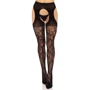 Колготки Leg Avenue Eyelet lace suspender hose Black One Size