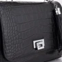 Жіноча сумка-сетчел Giorgio Ferretti чорна (SHIGF2019132-black): Фактура Тиснение, Матовая