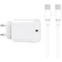 Зарядное устройство WIWU USB-C Wall Charger Wi-U001 20W with cable USB-C White