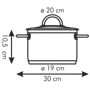 Кастрюля Tescoma Vision 20 см 3 л (779220): Объем, л 3