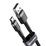 Кабель Baseus USB Cable to microUSB Cafule 0.5m Grey / Black (CAMKLF-AG1): Довжина 0.5 м