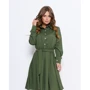 Платье ISSA PLUS 11038 48 хаки повседневное до середины бедра