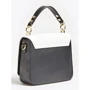 Женская сумка-сэтчел Guess Genevieve Mini Crossbody Flap черно-белая (HWGENVP0287-BML): Пол Женский
